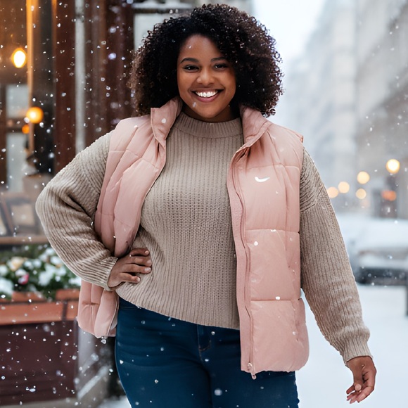 Nike Jackets & Blazers - NWT Nike SZ XXL women’s oversized Therma-Fit technology vest, coral/bust 60”